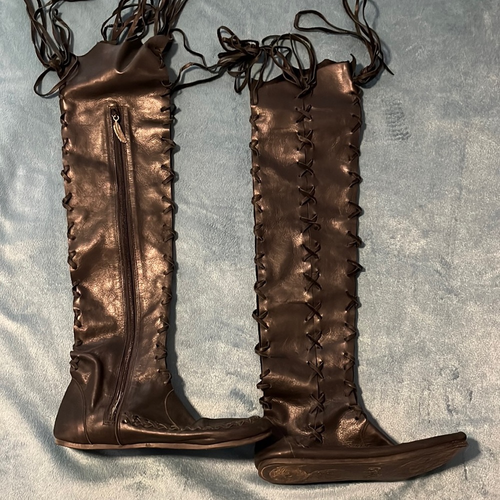 DHARMA Black Leather Fairy Boots- size 7